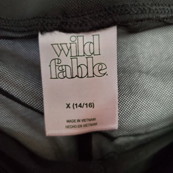 Wild Fable Womens Black Sheer Flared Pants X 14/16 Lightweight Mesh With Tags - Picture 5 of 7